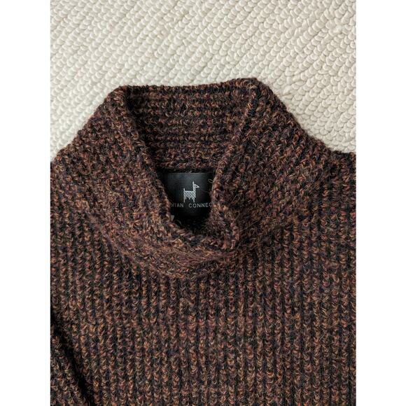 Peruvian Connection Brown Mock Neck Alpaca Sweater - Picture 3 of 4